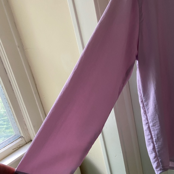 NWOT Eleven Stitch Design Pale Lavender Top 100% Nylon Sz Med Oversize - Picture 5 of 8